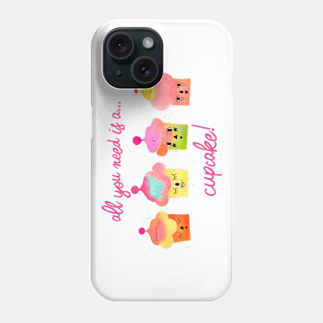 All you need is a cupcake pink Phone Case by ninoladesign