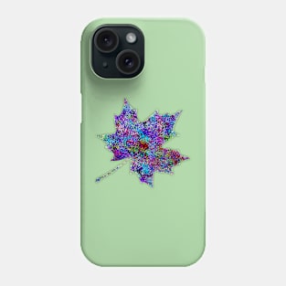 Glam Rainbow Metallic Autumn Leaf Phone Case