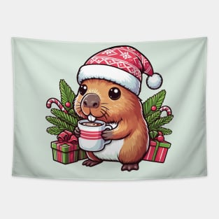 Festive capybara Tapestry