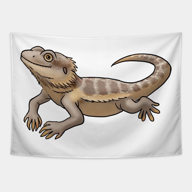 Reptile - Bearded Dragon Tapestry by Jen's Dogs Custom Gifts and Designs