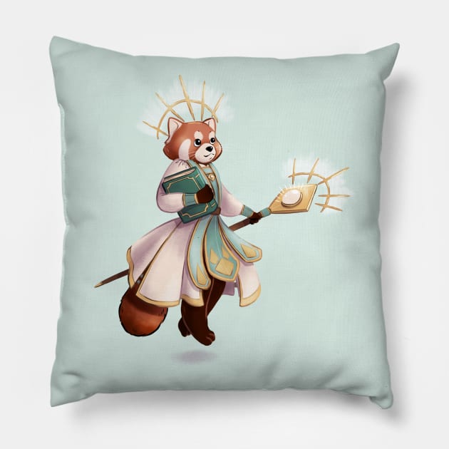 Red Panda Cleric Pillow by Melissa Jan