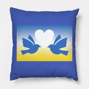 Ukraine Doves Peace Pillow