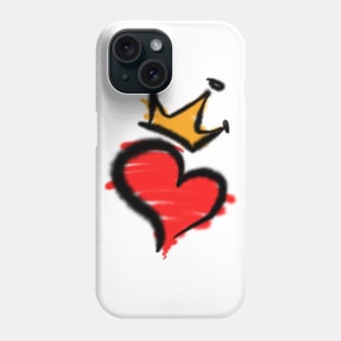 Graffiti heart with spray paint splatters love Phone Case