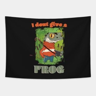 Frog Sticker, I don't give a Frog, funny Toad, Cartoon Froggy Tapestry