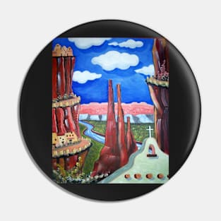 New Mexico Mountain Village Pin