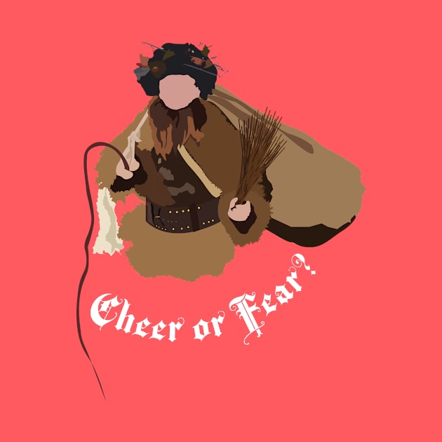 Dwight Schrute Cheer or Fear Belsnickel Art – The Office (white text) by Design Garden