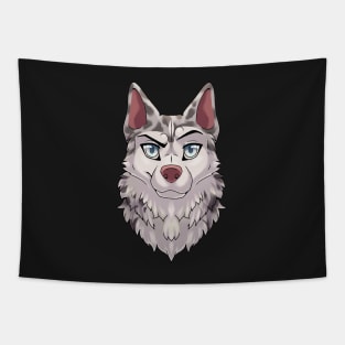 Confident / Cocky Expression Blue Merle Husky Tapestry