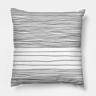 Monochrome black and white graphic stripe minimalist style Pillow