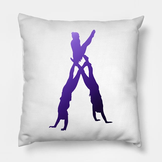 A women’s trio doing teepee Pillow by artsyreader