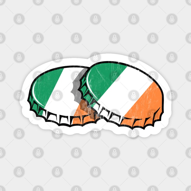 St. Patrick's Day Irish Stout Bottle Caps Magnet by Hixon House