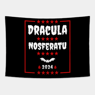 Dracula Nosferatu 2024 Vampires for President Tapestry