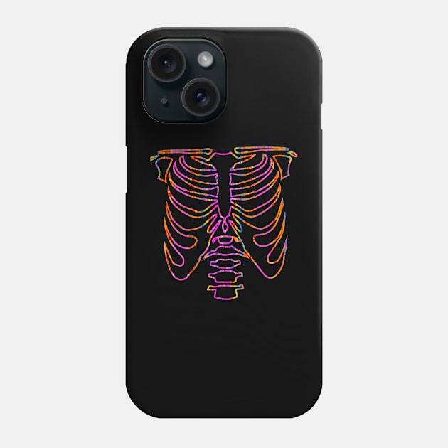 Skeleton Chest Colorful Rainbow Phone Case by SpecialTs