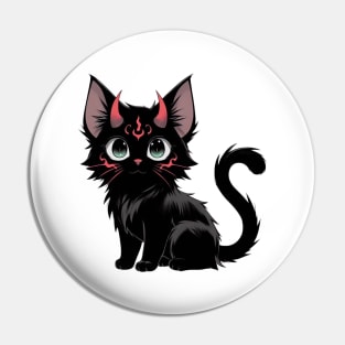 Cute Evil Kitten Pin