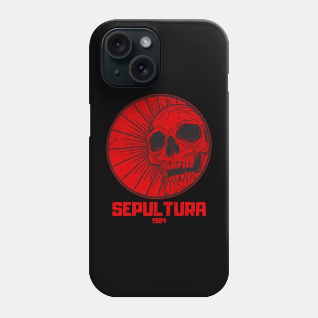 skull red sepultura Phone Case by lord cobra