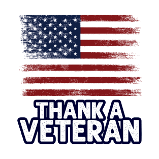 Thank a veteran with US flag T-Shirt