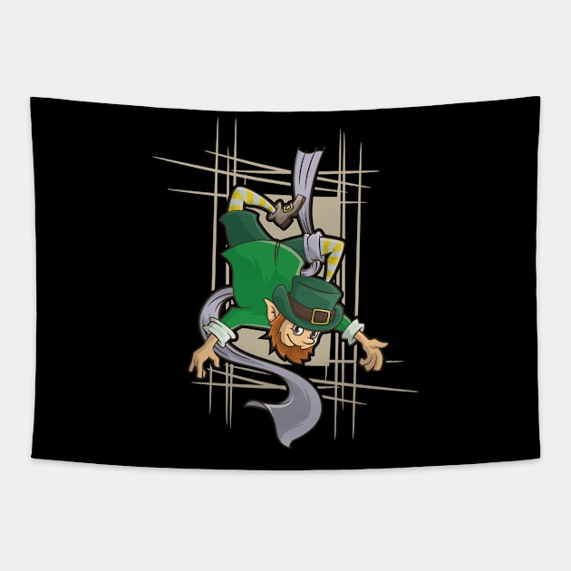 Saint Patricks Day Shirt Contortionist Aerial Silk Gnome Tapestry by TellingTales