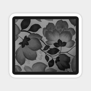 Vintage Flower Pattern Vanilla Magnet