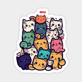 A mountain of cats Magnet