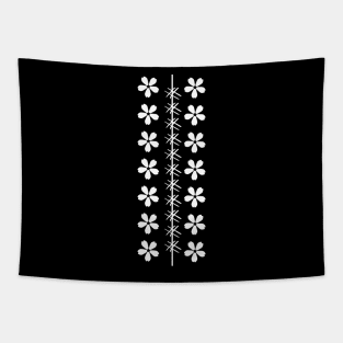 White Flowers aesthetic minimalist design Tapestry