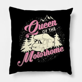 Queen Of The Motorhome RV Camping Girl Gift Pillow