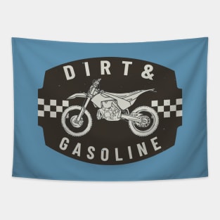 Dirt & Gasoline Cross Bike Motorsport Tapestry