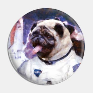 Astronaut Pug Pin