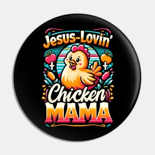 Faithful Christian Chicken Owner Design Pin