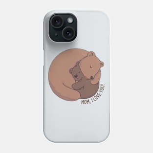 Bear Hugs: A Bond Between Mother and Cub Phone Case