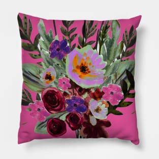 Bouquet of flowers -rose Pillow