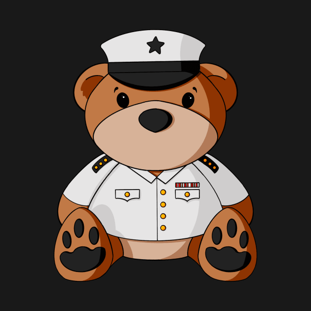 Marine Teddy Bear by Alisha Ober Designs