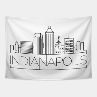 Indianapolis Minimal Skyline Tapestry