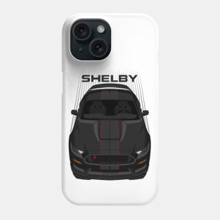 Ford Mustang Shelby GT350R 2015 - 2020 - Black - Black Stripes Phone Case