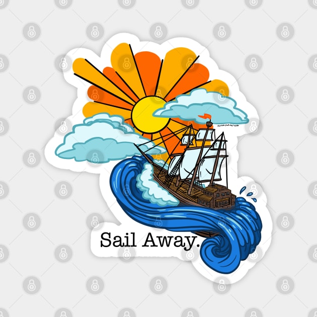 Sail Away Magnet by HannahPalmerArt