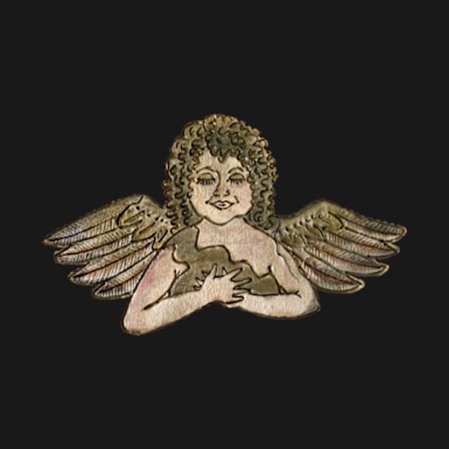 GOLDEN CHERUB BABY by ArtisticEnvironments