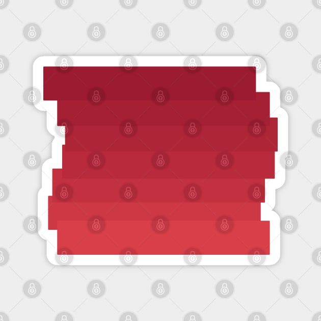 Red Bars Magnet by PSCSCo