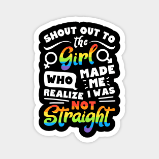 Shout Out To The Girl Lesbian Pride Lgbt Gay Flag Magnet