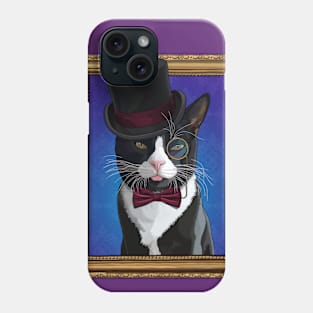 Dapper Gentleman Tuxedo Cat Blepping Phone Case