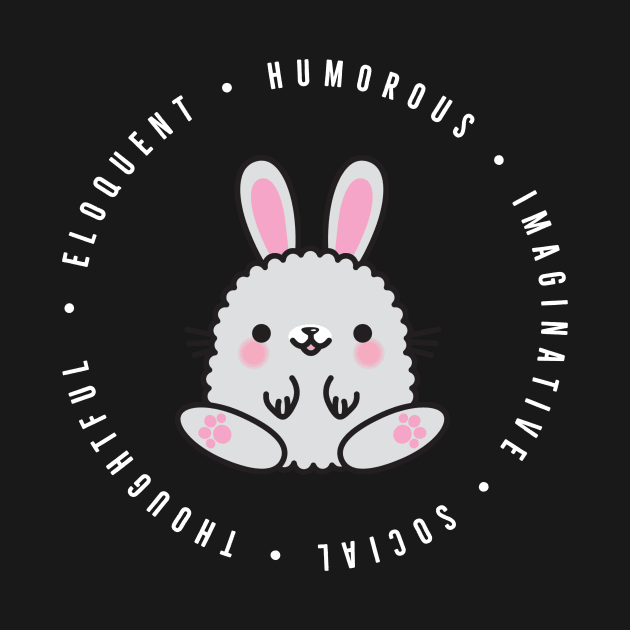 cute chinese zodiac | rabbit | personality traits | eloquent, humorous, imaginative, social, thoughtful by cocoCabot