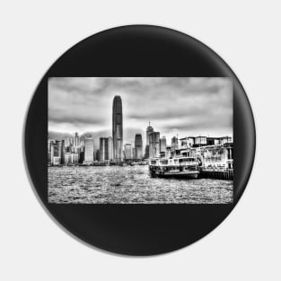 Star Ferry, Hong Kong, Black And White Pin