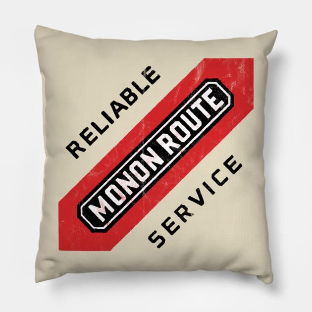 Monon Route Railroad Pillow by Turboglyde