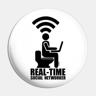 Real-time social networker Pin