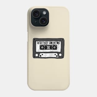 whitney houston cassette black and white Phone Case