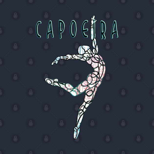 Capoeira Dancer Jump with Text by badlydrawnbabe