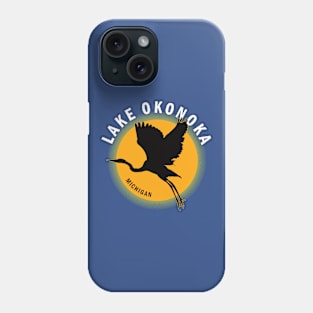 Lake Okonoka in Michigan Heron Sunrise Phone Case