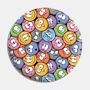 Smiley Face Emoji pattern Pin