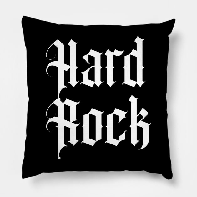 hard rock logo Pillow by lkn