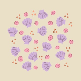 Seashells from the beach - Lilac T-Shirt