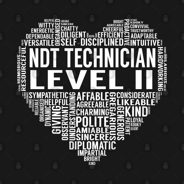 Ndt Technician Level Ii Heart by LotusTee