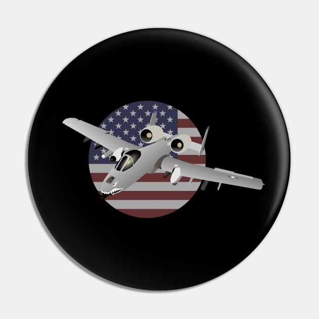 American A-10 Warthog Jet Aircraft Pin by NorseTech