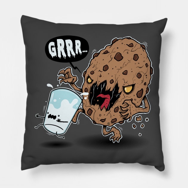 SCARY BREAKFAST Pillow by FernandoSala